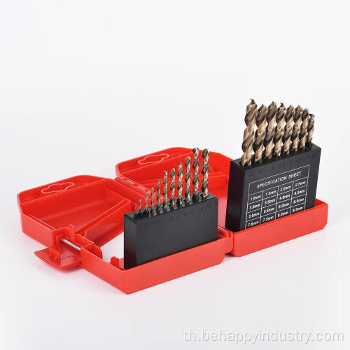 19 ชิ้น HSS Twist Drill Bits